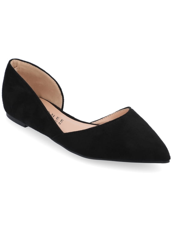 Womens Ester Slip On Pointed Toe D'Orsay Flats