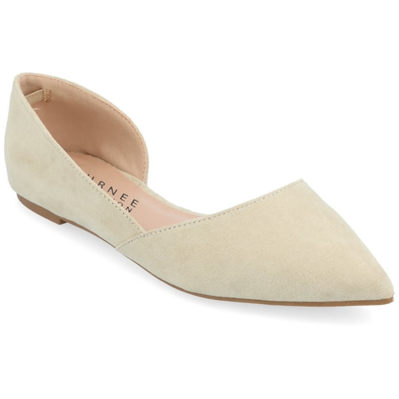 Journee Womens Ester Slip On Pointed Toe D'Orsay Flats