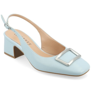 Journee Women's Everlee Sling Back Square Toe Pumps