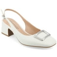 thumbnail image 1 of Journee Womens Everlee Sling Back Square Toe Pumps, 1 of 10
