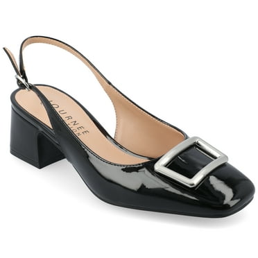 Journee Women's Everlee Sling Back Square Toe Pumps