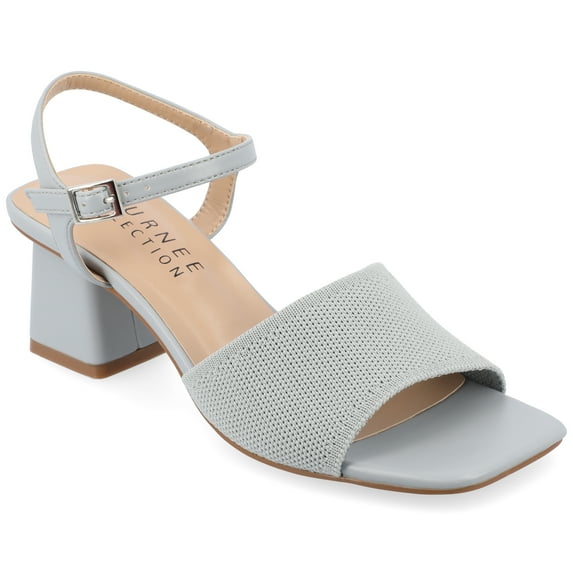 Journee Womens Evylinn Knit Block Heel Dress Sandals, Widths Available