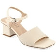 thumbnail image 1 of Journee Womens Evylinn Knit Block Heel Dress Sandals, Widths Available, 1 of 11
