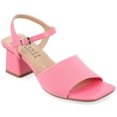 thumbnail image 1 of Journee Womens Evylinn Knit Block Heel Dress Sandals, Widths Available, 1 of 9