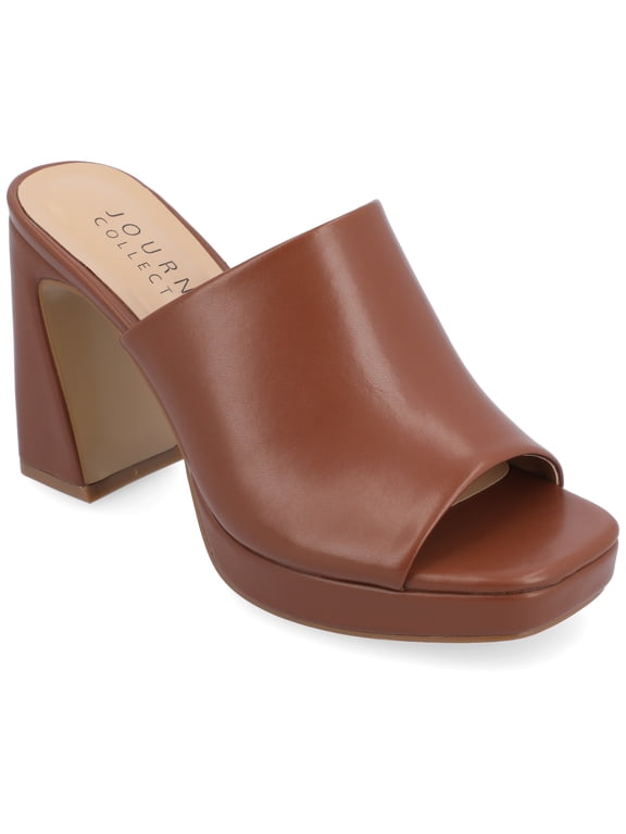 Womens Ezzlynn Structured Heel Slip On Platform Dress Sandals