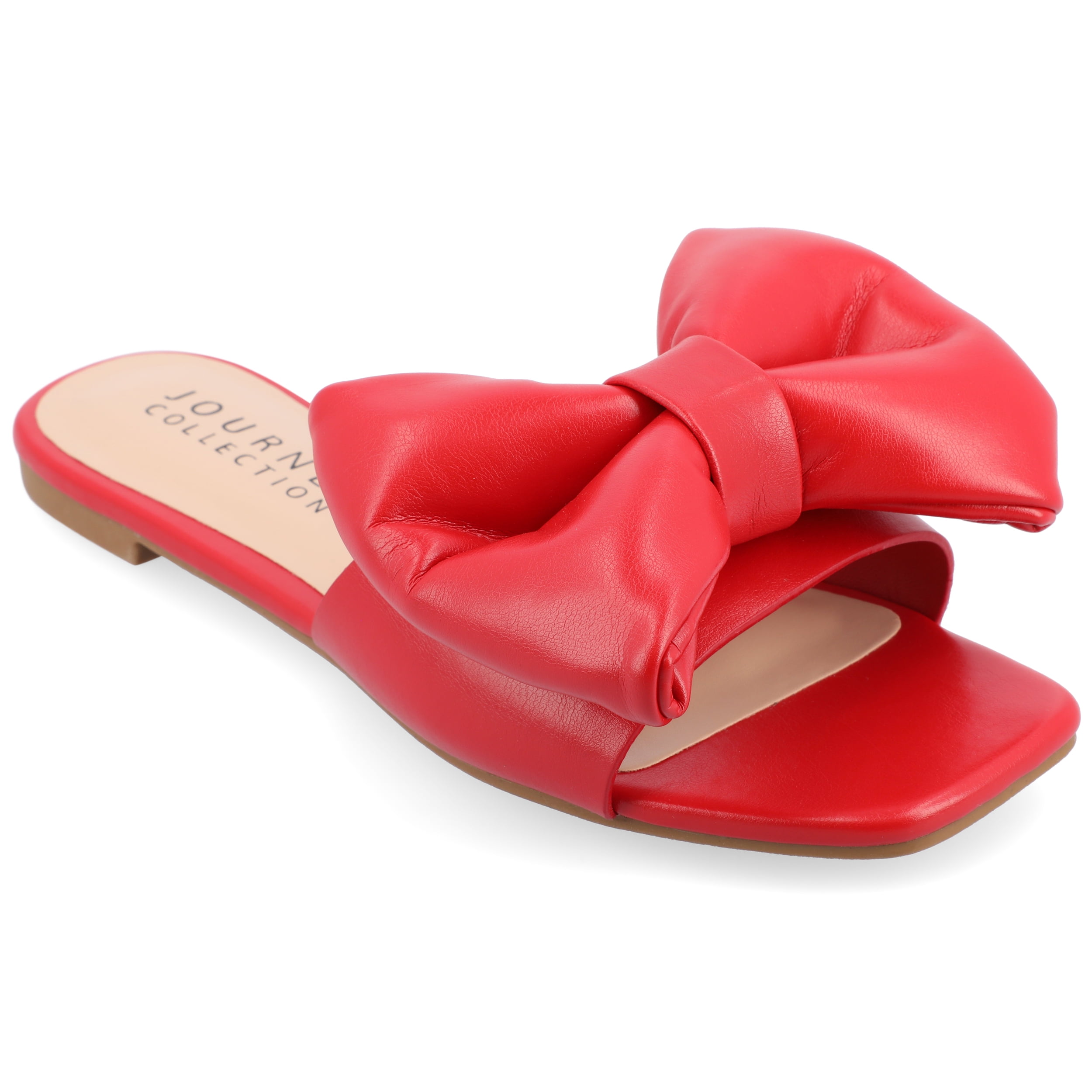 Journee Womens Fayre Slip On Flat Sandals, Widths Available