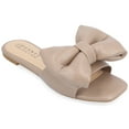 thumbnail image 1 of Journee Womens Fayre Slip On Flat Sandals, Widths Available, 1 of 10