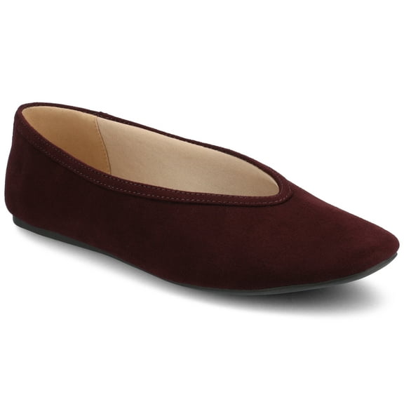 Journee Womens Fortune Almond Toe Slip-on Casual Comfort Ballet Flats