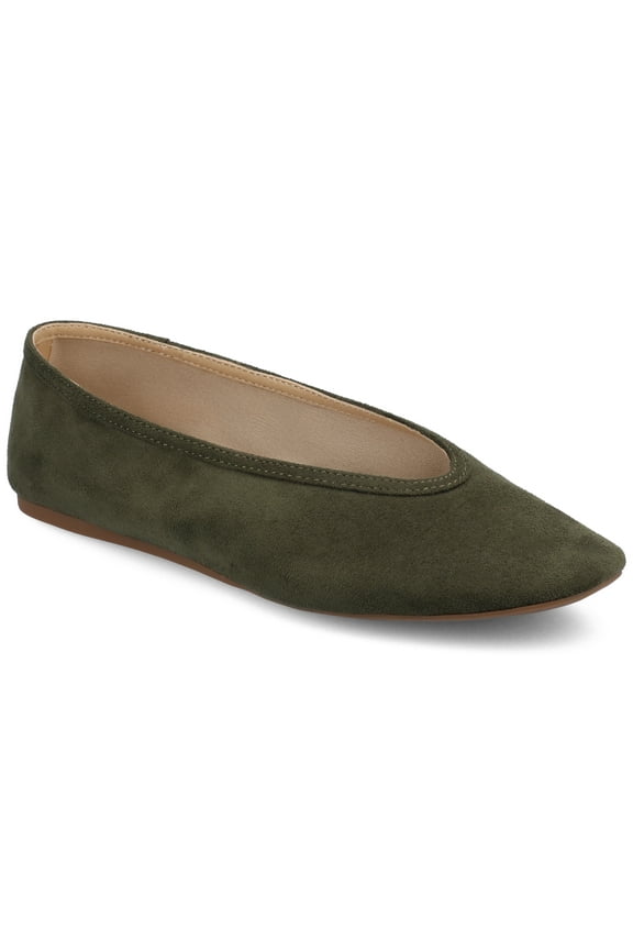Womens Fortune Almond Toe Slip-on Casual Comfort Ballet Flats