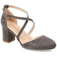 thumbnail image 1 of Journee Womens Foster Almond Toe Block Heel Pumps, Widths Available, 1 of 9