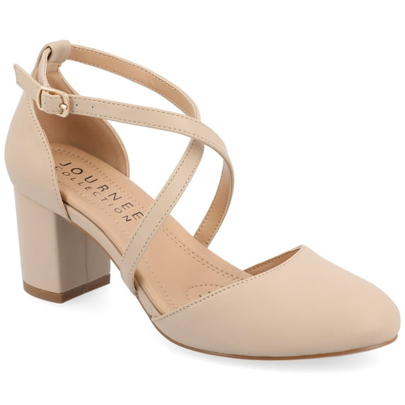 Journee Women's Foster D'Orsay Block Heel Pump, Wide Width Available