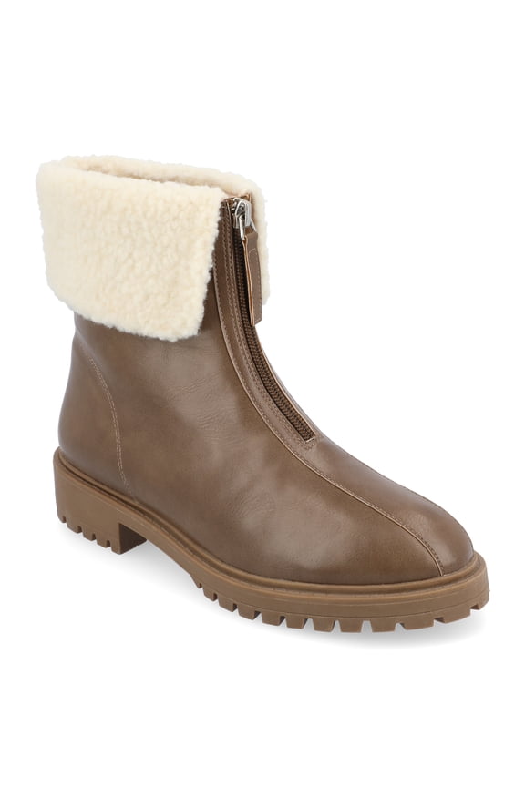 Womens Fynn Almond Toe Block Heel Ankle Booties