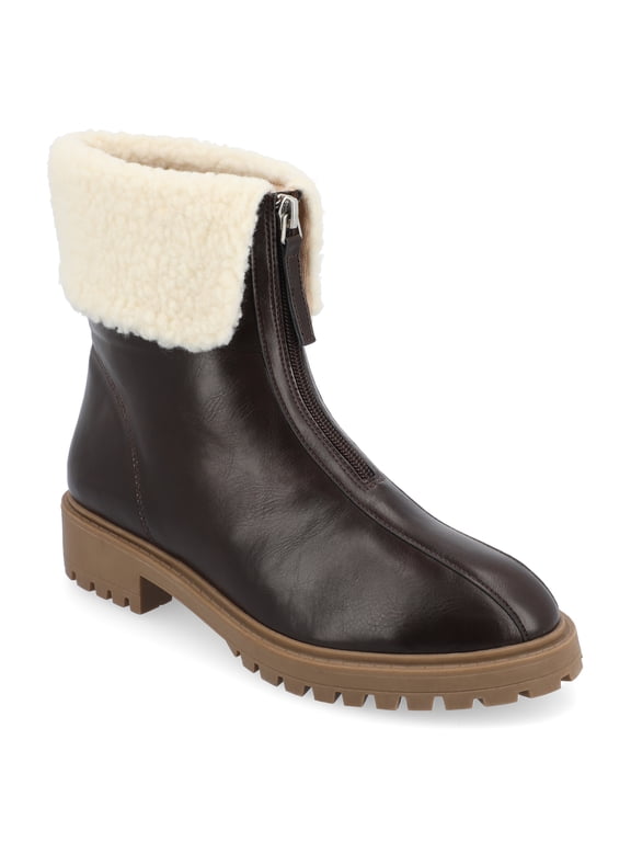 Womens Fynn Almond Toe Block Heel Ankle Booties