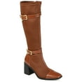 thumbnail image 1 of Journee Womens Gaibree Stacked Heel Knee High Boots, Calf & Widths Available, 1 of 10