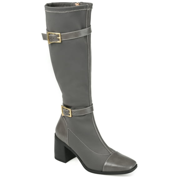 Journee Womens Gaibree Stacked Heel Knee High Boots, Widths Available