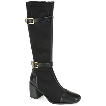 Journee Womens Gaibree Stacked Heel Knee High Boots, Calf & Widths Available