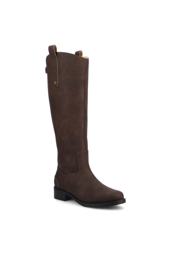 Womens Gema Knee High Round Toe Casual Inside Zipper Comfort Riding Boots, Widths Available