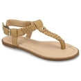thumbnail image 1 of Journee Womens Genevive Ankle Strap Flat Sandals, 1 of 9