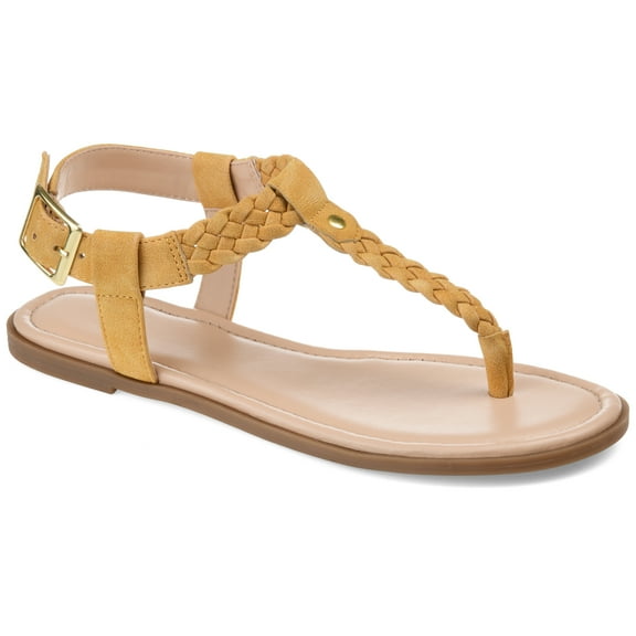 Journee Womens Genevive Ankle Strap Flat Sandals