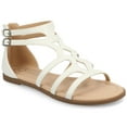thumbnail image 1 of Journee Womens Genneva Flat Sandals, Widths Available, 1 of 10