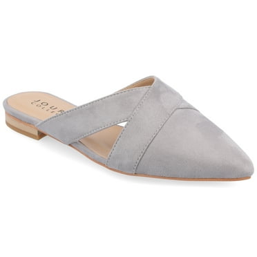 Journee Womens Giada Slip On Almond Toe Mules Flats
