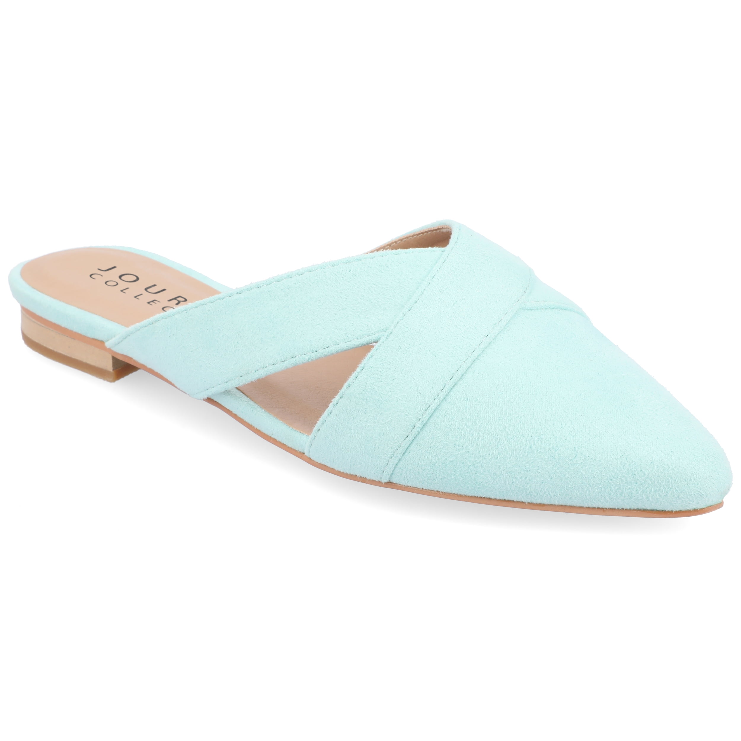 Journee Womens Giada Slip On Almond Toe Mules Flats