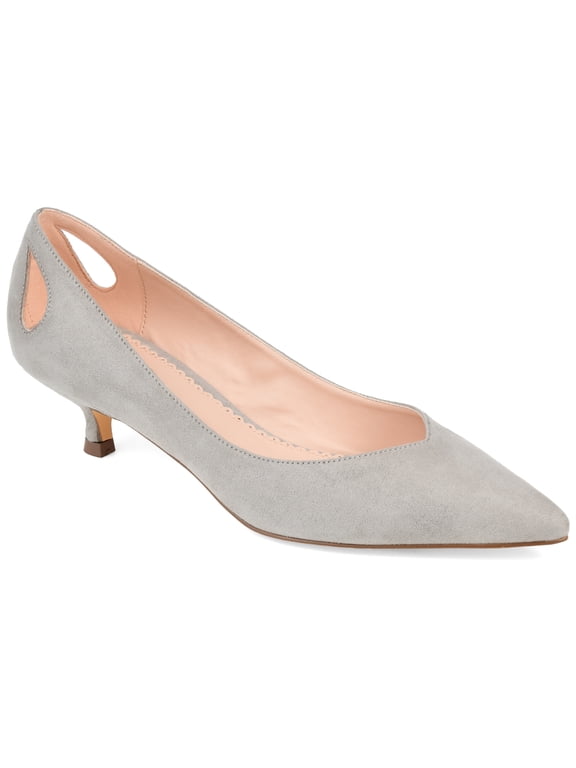 Womens Goldie Pointed Toe Kitten Heel Pumps