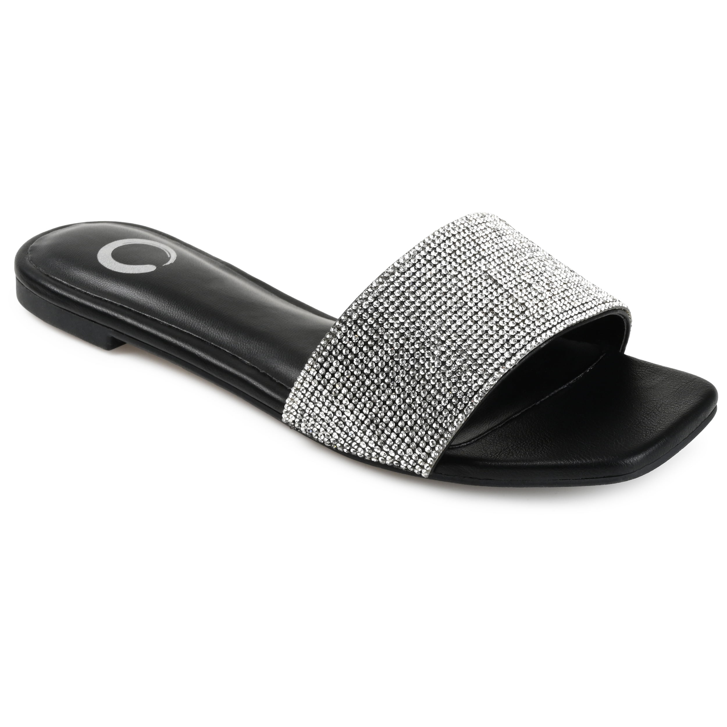 Journee Womens Grayce Slide Flat Evening Dress Sandals