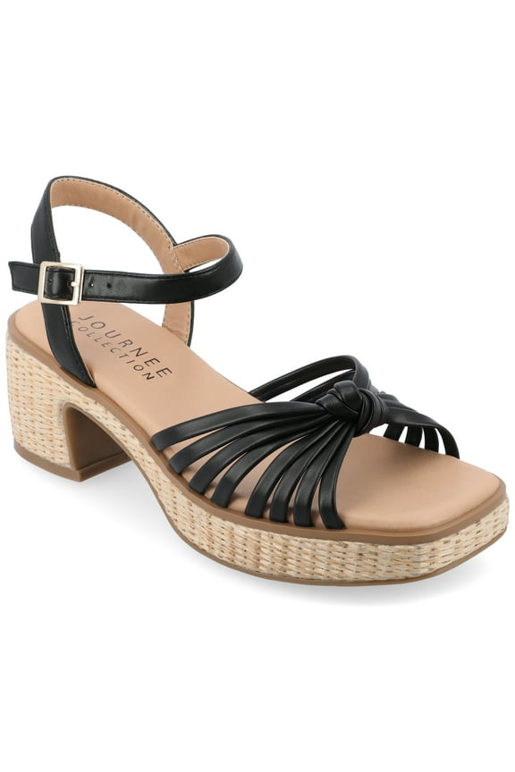 Womens Hally Raffia Outsole Platform Dress Sandals