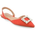 thumbnail image 1 of Journee Womens Hannae Sling Back Pointed Toe Flats, Widths Available, 1 of 9