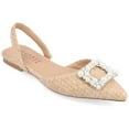 thumbnail image 1 of Journee Womens Hannae Sling Back Pointed Toe Flats, Widths Available, 1 of 9