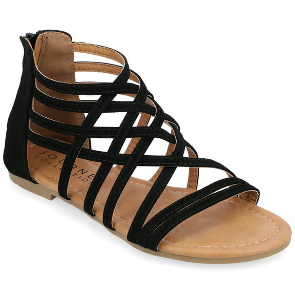 Journee Womens Hanni Gladiator Flat Sandals, Widths Available