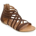 thumbnail image 1 of Journee Womens Hanni Gladiator Flat Sandals, Widths Available, 1 of 10