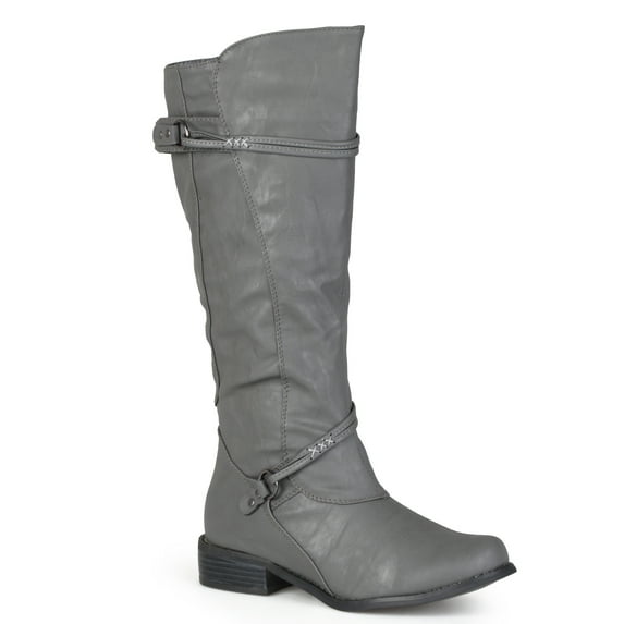 Journee Womens Harley Stacked Heel Riding Boots