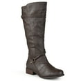 thumbnail image 1 of Journee Womens Harley Wide Calf Stacked Heel Riding Boots, 1 of 10