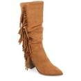 thumbnail image 1 of Journee Womens Hartly Wide Calf Western Mid Calf Boots, 1 of 10