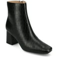 thumbnail image 1 of Journee Womens Haylinn Inside Zip Block Heel Booties, Widths Available, 1 of 8