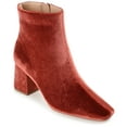thumbnail image 1 of Journee Womens Hazara Square Toe Block Heel Ankle Booties, Widths Available, 1 of 10