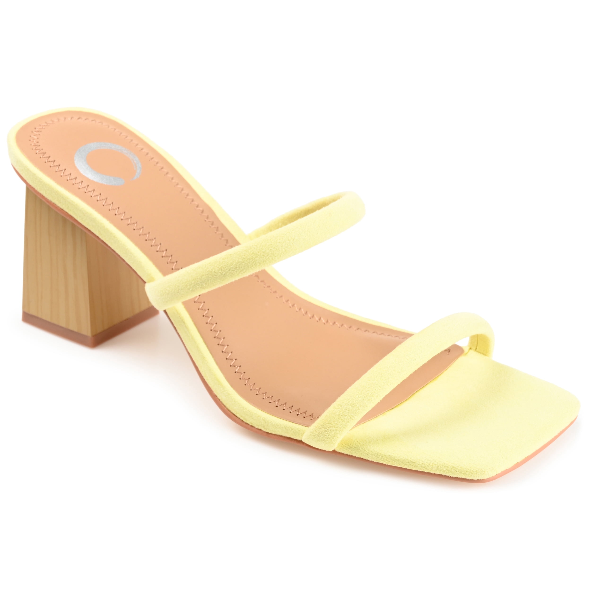 Journee Womens Henrietta Open Square Toe Block Heel Dress Sandals