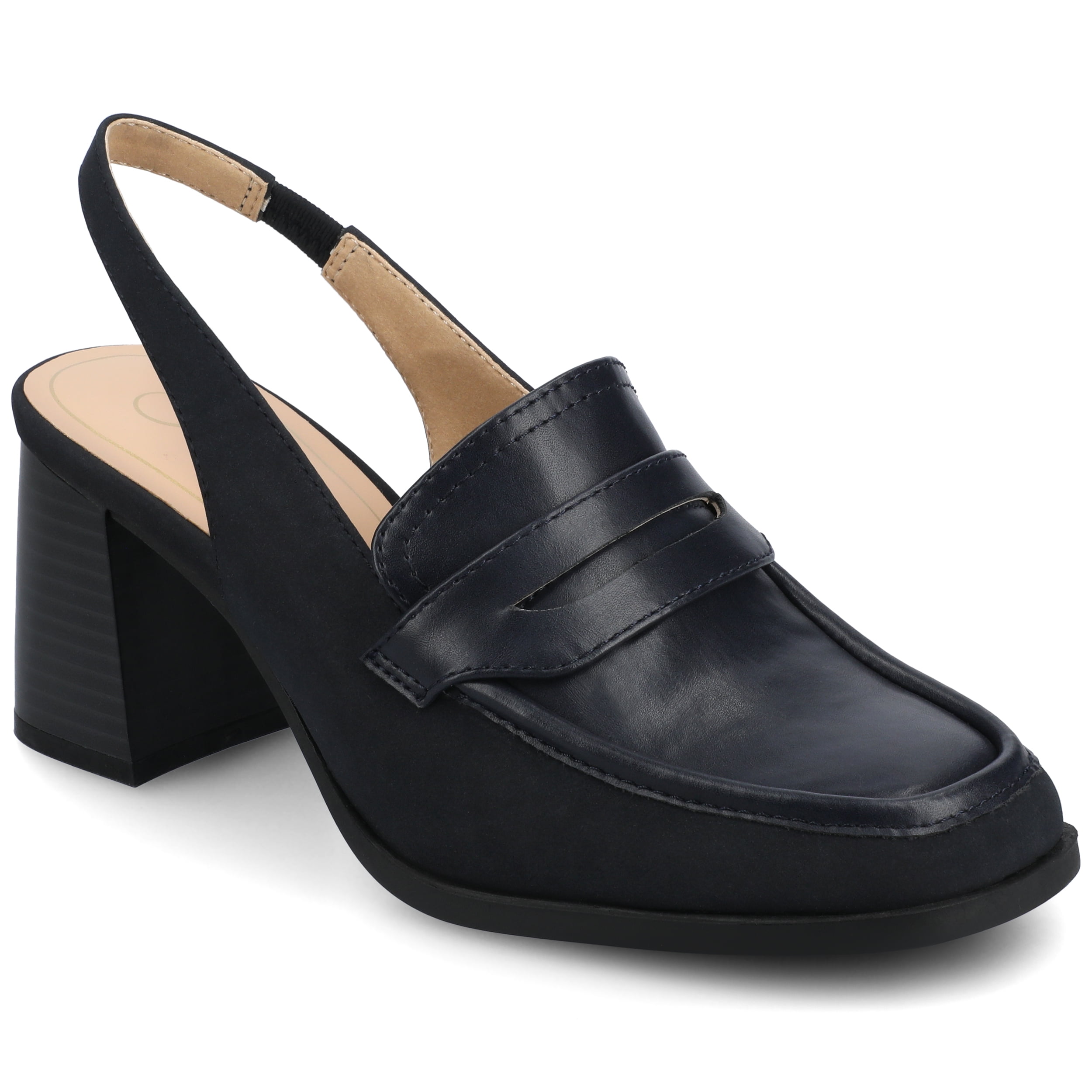 Journee Womens Henrika Moc Toe Open Heel Comfort Pumps - Walmart.com