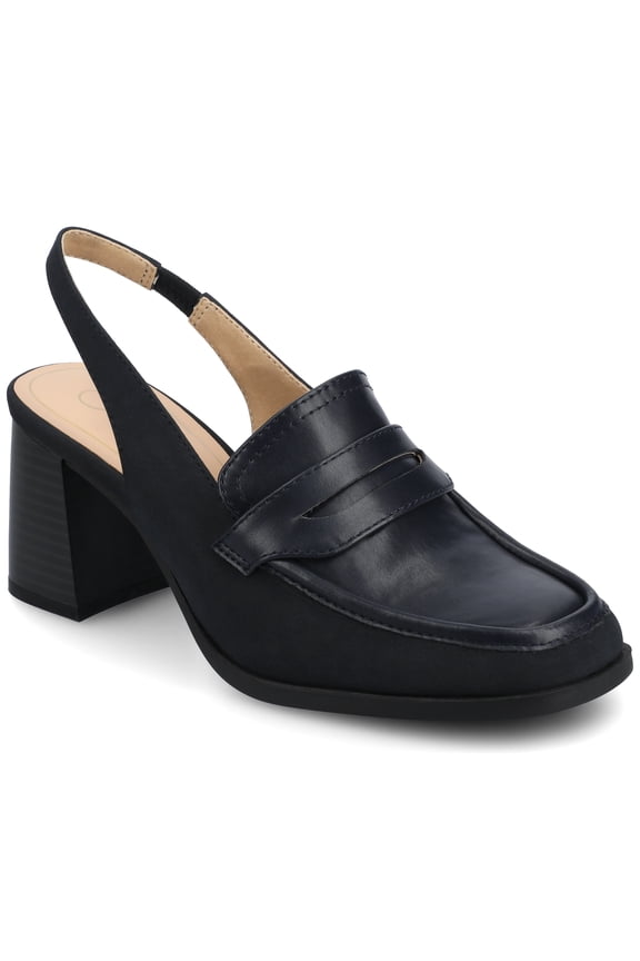 Womens Henrika Moc Toe Open Heel Comfort Pumps