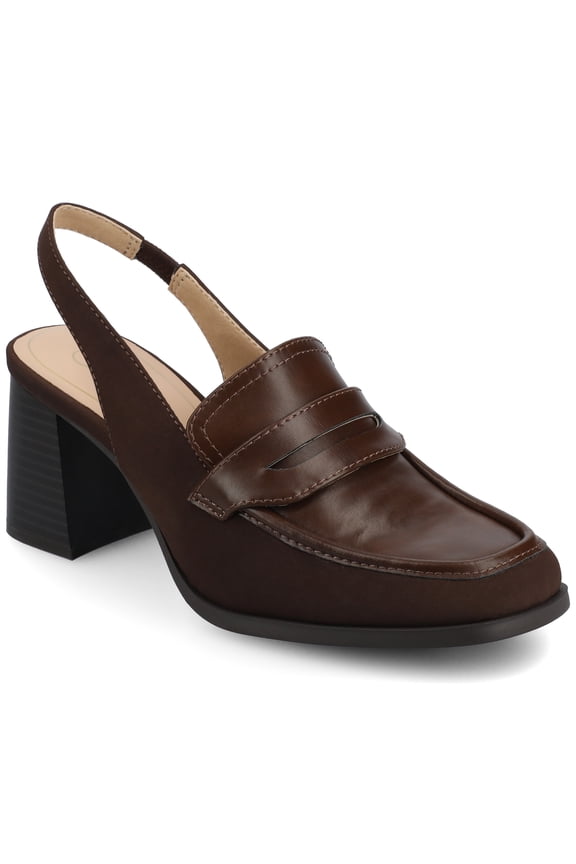 Womens Henrika Moc Toe Open Heel Comfort Pumps