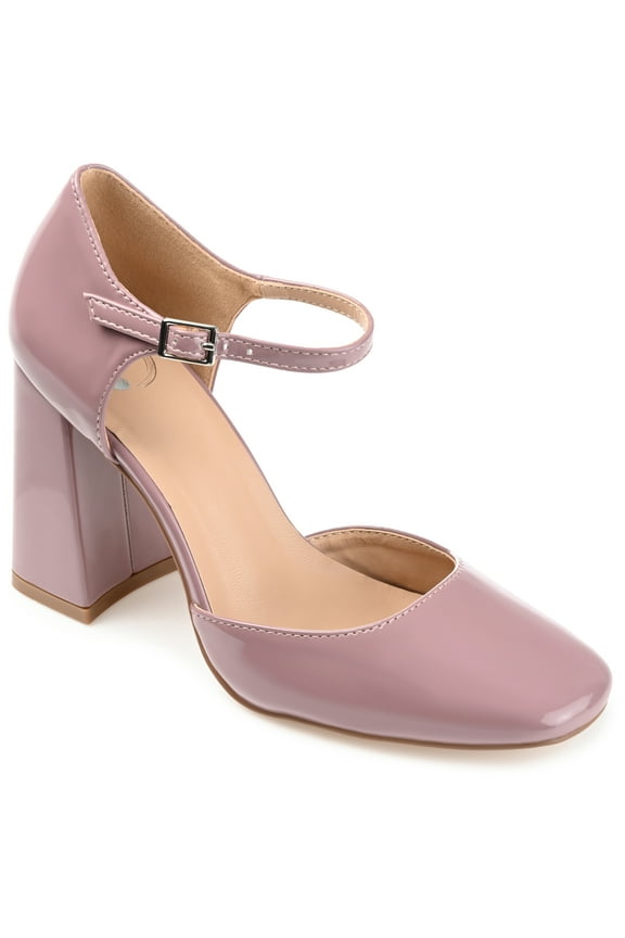 Womens Hesster Mary Jane Mid Block Heel Square Toe Pumps, Widths Available