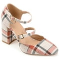 thumbnail image 1 of Journee Womens Isadorah Mary Jane Mid Block Heel Square Toe Pumps, Widths Available, 1 of 10