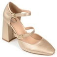 thumbnail image 1 of Journee Womens Isadorah Mary Jane Mid Block Heel Square Toe Pumps, Widths Available, 1 of 10