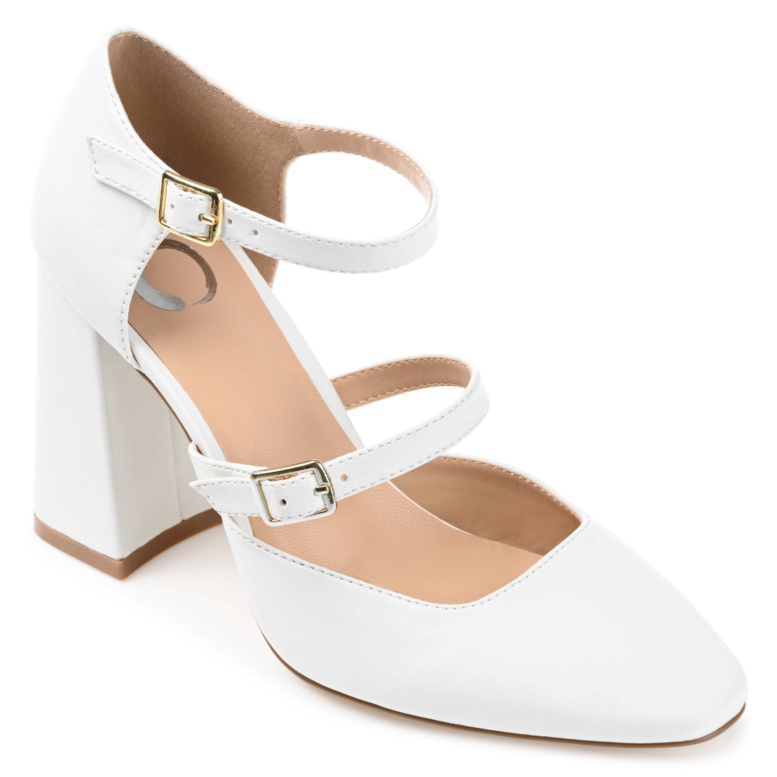 Journee Womens Isadorah Mary Jane Mid Block Heel Square Toe Pumps, Widths Available