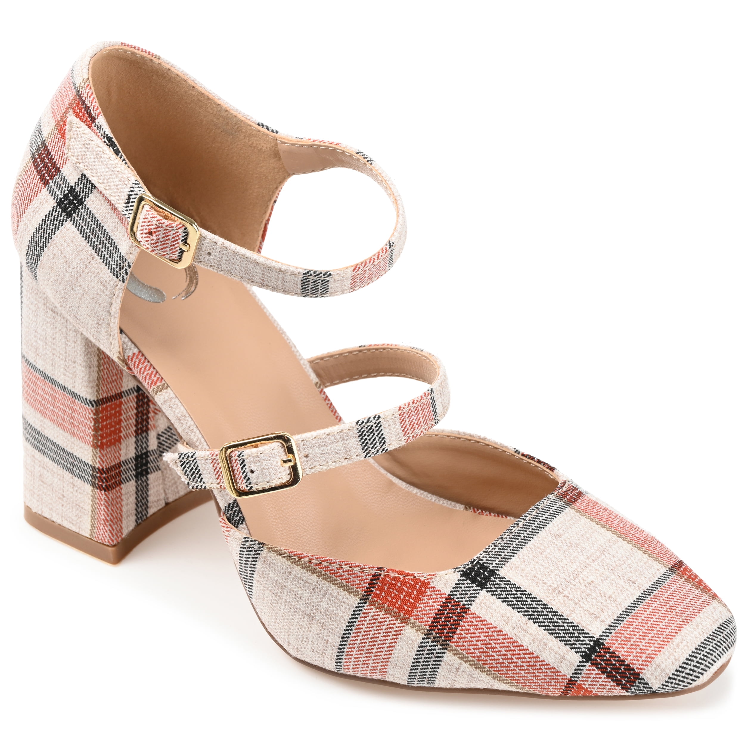 Journee Womens Isadorah Mary Jane Mid Block Heel Square Toe Pumps, Widths Available