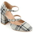 thumbnail image 1 of Journee Womens Isadorah Mary Jane Mid Block Heel Square Toe Pumps, Widths Available, 1 of 10