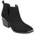 thumbnail image 1 of Journee Womens Issla Pull On Stacked Heel Booties, Widths Available, 1 of 9