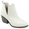 thumbnail image 1 of Journee Womens Issla Pull On Stacked Heel Booties, Widths Available, 1 of 10